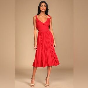 Lulus Never a Dull Moment Midi Dress